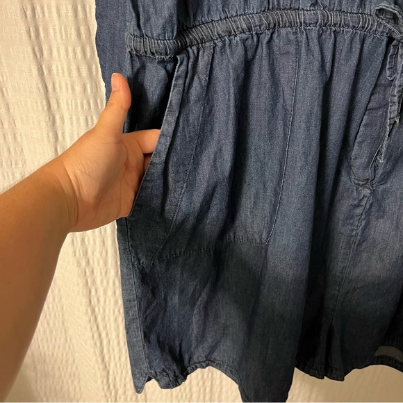 Millenium Denim Romper Adjustable Sleeve length Drawstring Waist Women’s Size 3x - Picture 6 of 7